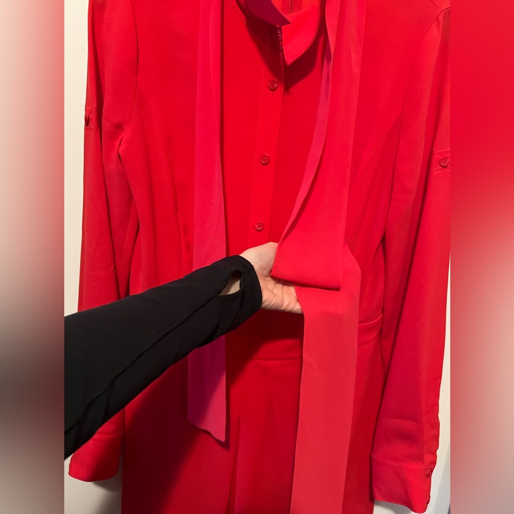 *FLASH SALE*BCBGMAXAZRIA red romper size XS - Picture 7 of 10